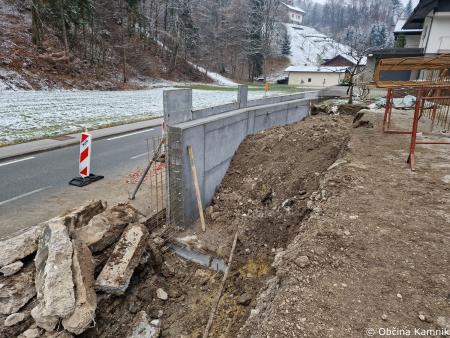 Sanacija zidu ob občinski cesti v Košišah (5)